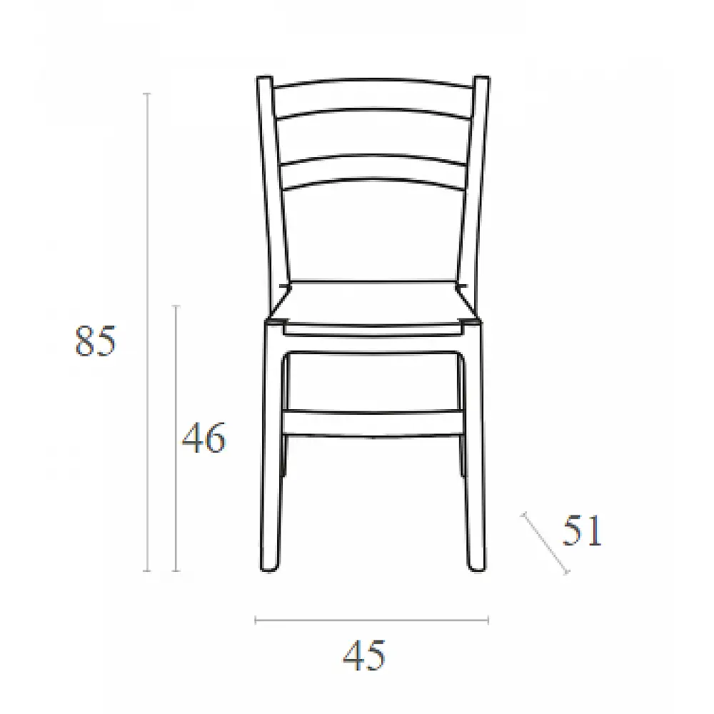 TIFFANY DARK BROWN ΚΑΡΕΚΛΑ ΠΟΛ/ΝΙΟΥ 45Χ51Χ85εκ.