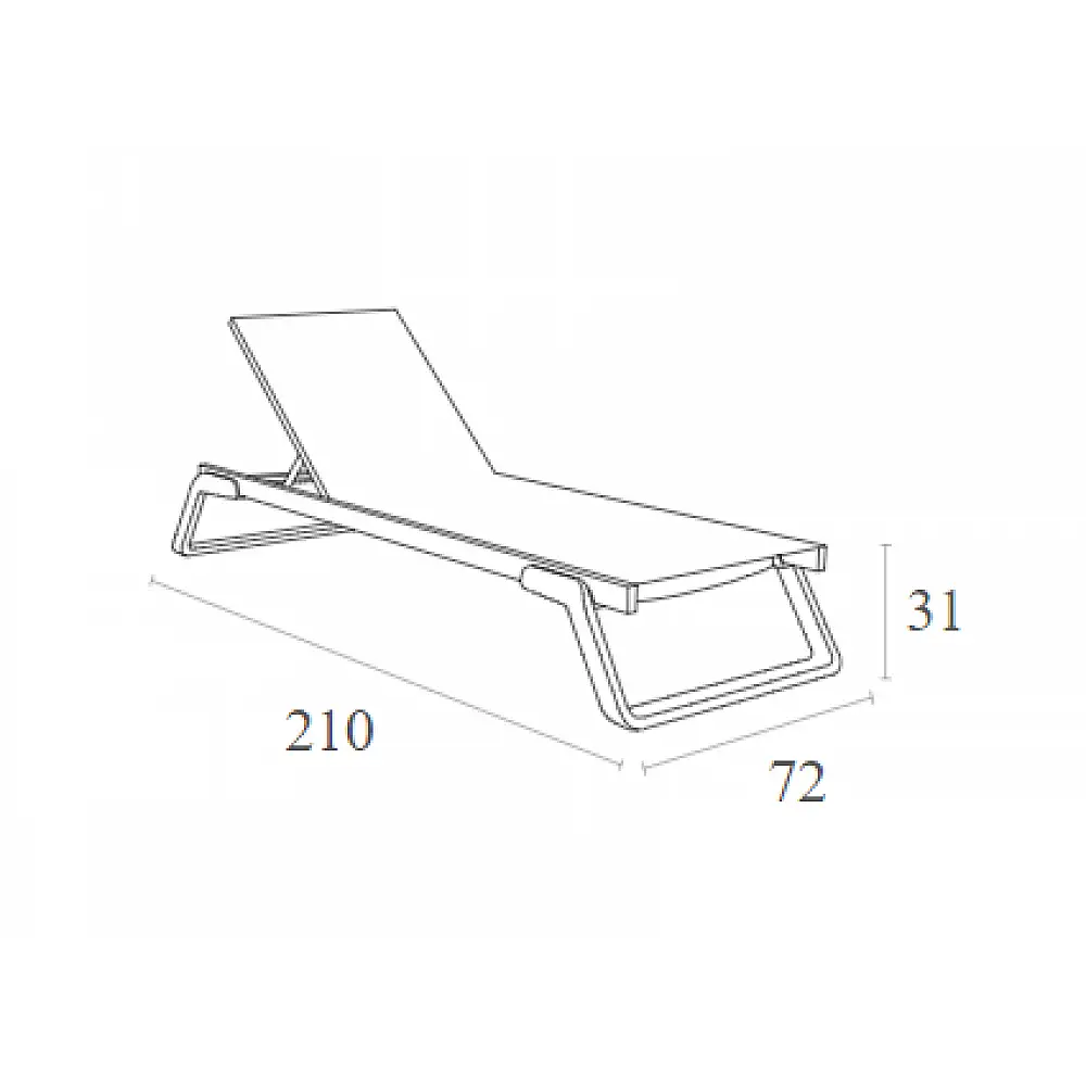 TROPIC ΞΑΠΛΩΣΤΡΑ TAUPE/TAUPE ΑΛΟΥΜ-ΠΟΛ/ΝΙΟΥ 210X72X31εκ.