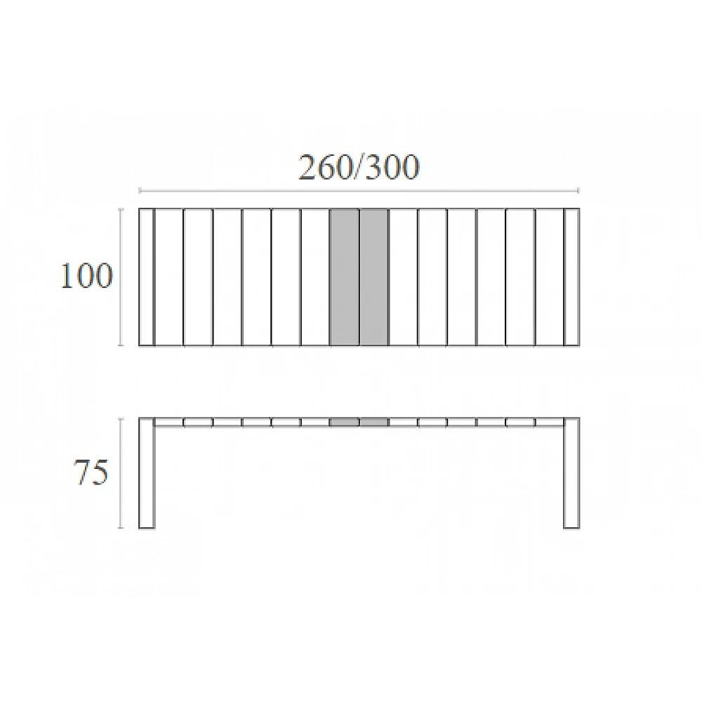 VEGAS TAUPE 100X260/300Χ75εκ. ΕΠΕΚΤ.ΤΡΑΠΕΖΙ ΠΟΛ/ΝΙΟΥ VEGAS TAUPE 100X260/300Χ75εκ. ΕΠΕΚΤ.ΤΡΑΠΕΖΙ ΠΟΛ/ΝΙΟΥ