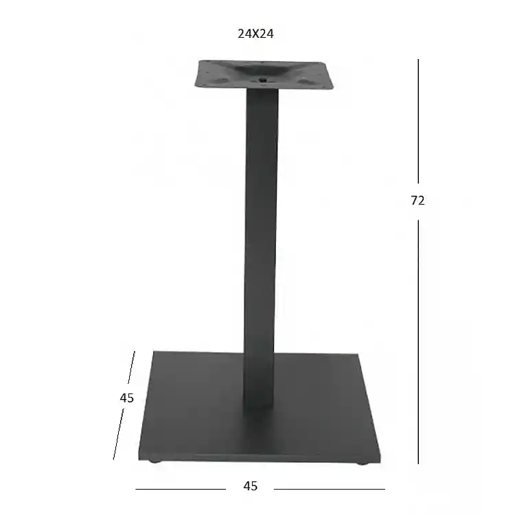 FLAT PROMO ΜΑΥΡΗ 45Χ45Χ72εκ.(Π/Ρ)ΒΑΣΗ ΜΕΤΑΛΛΙΚΗ ΜΕ ΡΕΓ/ΡΟΥΣ