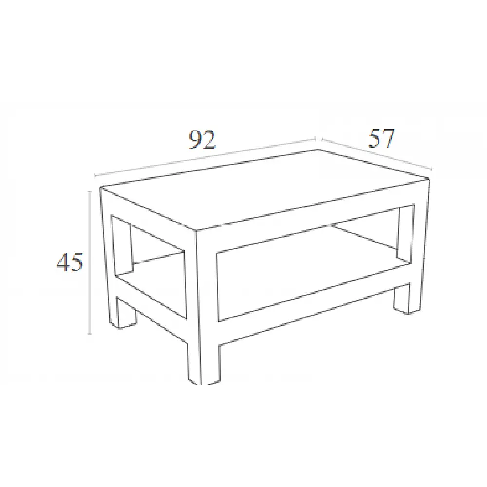 MONACO BROWN ΤΡΑΠΕΖΙ 92Χ57Χ45εκ. ΠΟΛ/ΝΙΟΥ