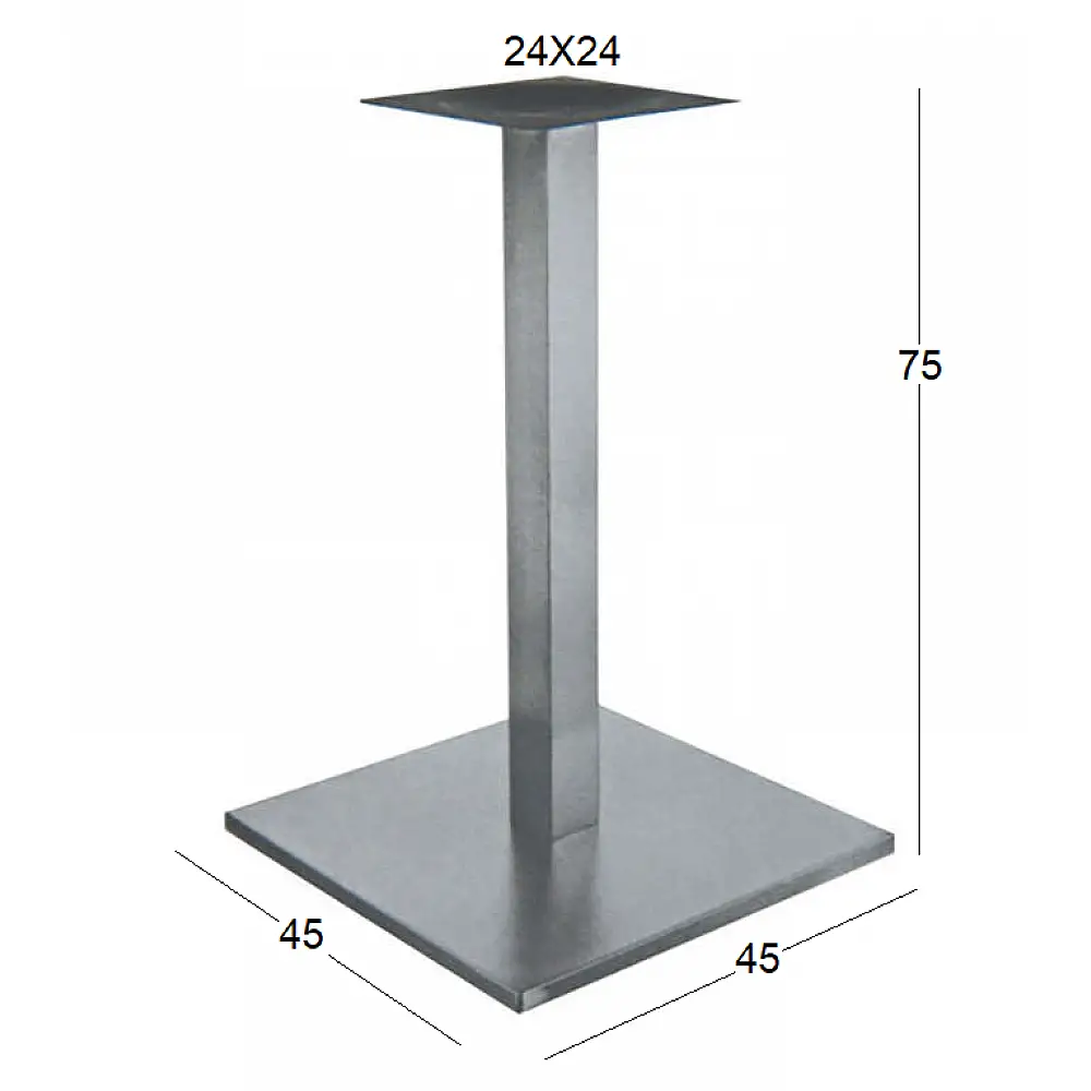 SONORA PROMO 45Χ45Χ75εκ.(Π/Ρ)ΒΑΣΗ INOX ΜΕ ΡΕΓ/ΡΟΥΣ