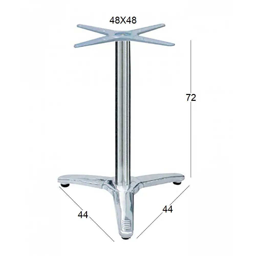 ROMAN 3ΝΥΧΗ 44Χ44X72εκ.(Σ/Ρ)ΒΑΣΗ ΑΛΟΥΜ./INOX ΜΕ ΡΕΓ/ΡΟΥΣ