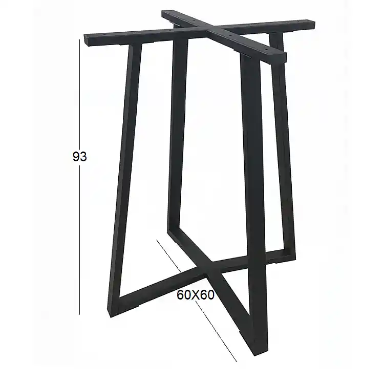 BISTRO ΜΕΣΑΙΟΥ ΥΨΟΥΣ 60X60X93εκ. ΒΑΣΗ ΜΕΤΑΛΛΙΚΗ ΜΕ ΡΕΓ/ΡΟΥΣ ΜΑΥΡΗ