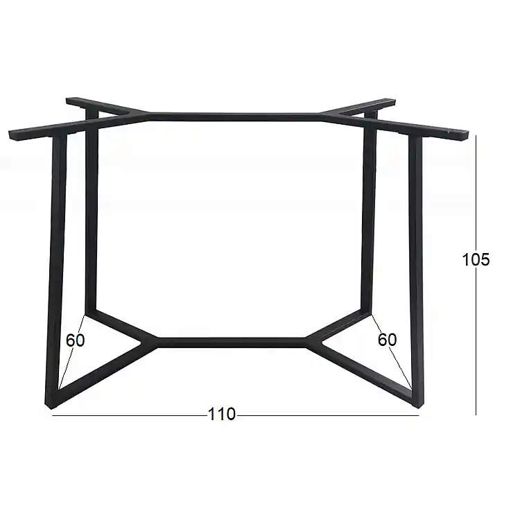 BISTRO ΨΗΛΗ 110X60X105εκ. ΒΑΣΗ ΜΕΤΑΛΛΙΚΗ ΜΕ ΡΕΓ/ΡΟΥΣ ΜΑΥΡΗ