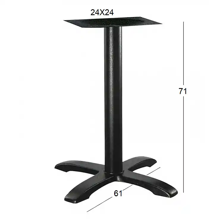 ASTOR 4ΝΥΧΗ 61Χ61Χ71εκ.(Π/Ρ)ΒΑΣΗ ΜΑΝΤΕΜΙ ΜΕ ΡΕΓ/ΡΟΥΣ ΜΑΥΡΗ