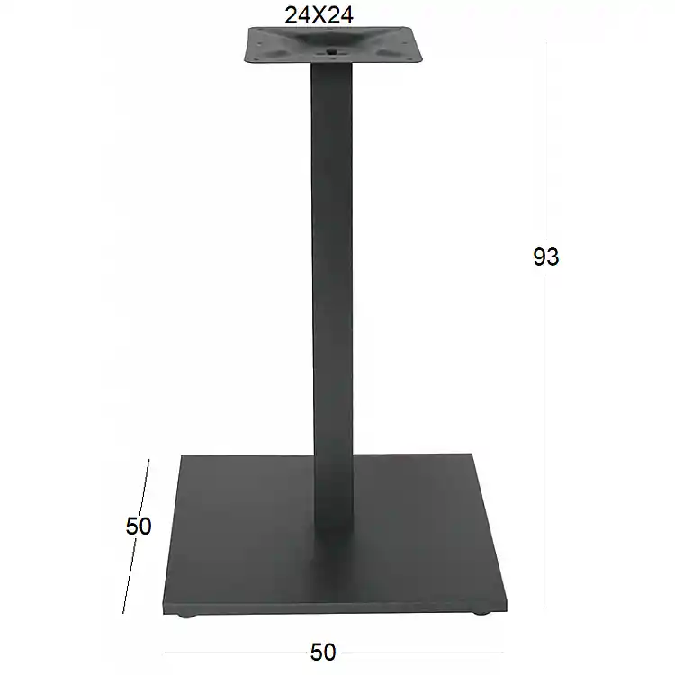 FLAT PROMO ΜΕΣΑΙΟΥ ΥΨΟΥΣ 50Χ50Χ93εκ.(Π/Ρ)ΒΑΣΗ ΜΕΤΑΛΛΙΚΗ ΜΕ ΡΕΓ/ΡΟΥΣ ΜΑΥΡΗ