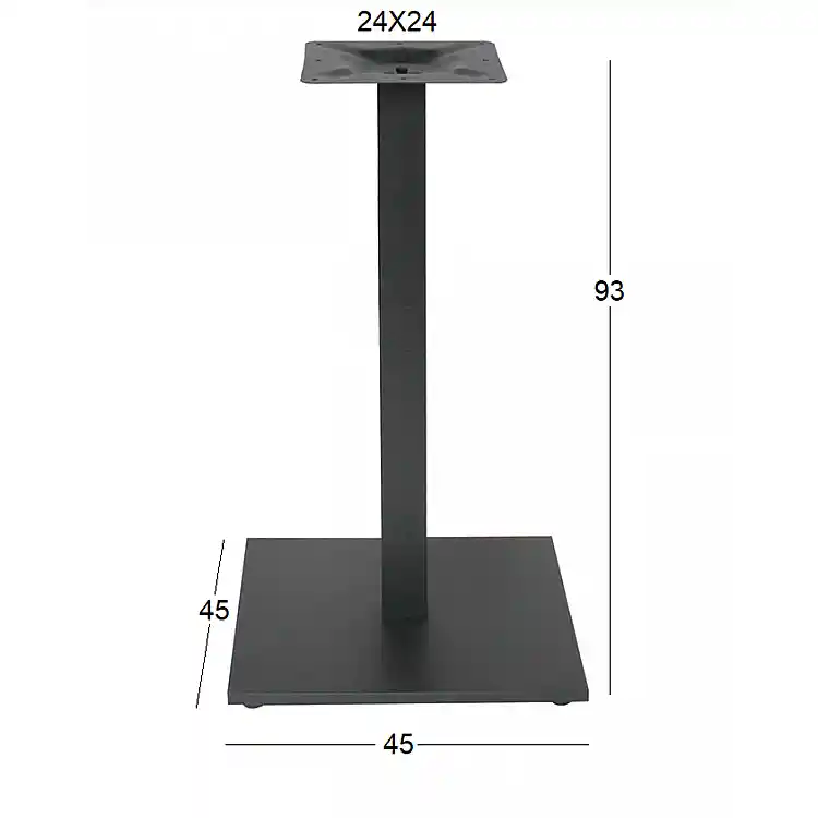 FLAT PROMO ΜΕΣΑΙΟΥ ΥΨΟΥΣ 45Χ45Χ93εκ.(Π/Ρ)ΒΑΣΗ ΜΕΤΑΛΛΙΚΗ ΜΕ ΡΕΓ/ΡΟΥΣ ΜΑΥΡΗ