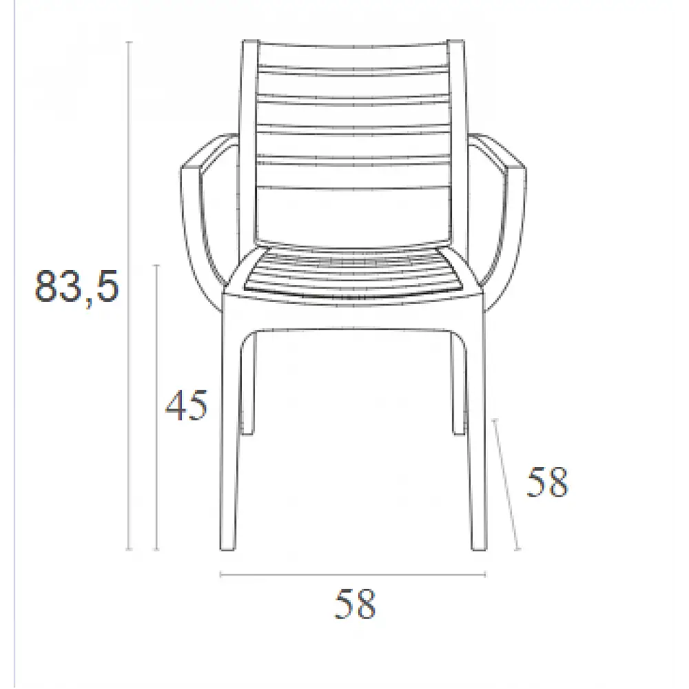 ARTEMIS BLACK ΠΟΛΥΘΡΟΝΑ ΠΟΛ/ΝΙΟΥ 58X58X83.5εκ.