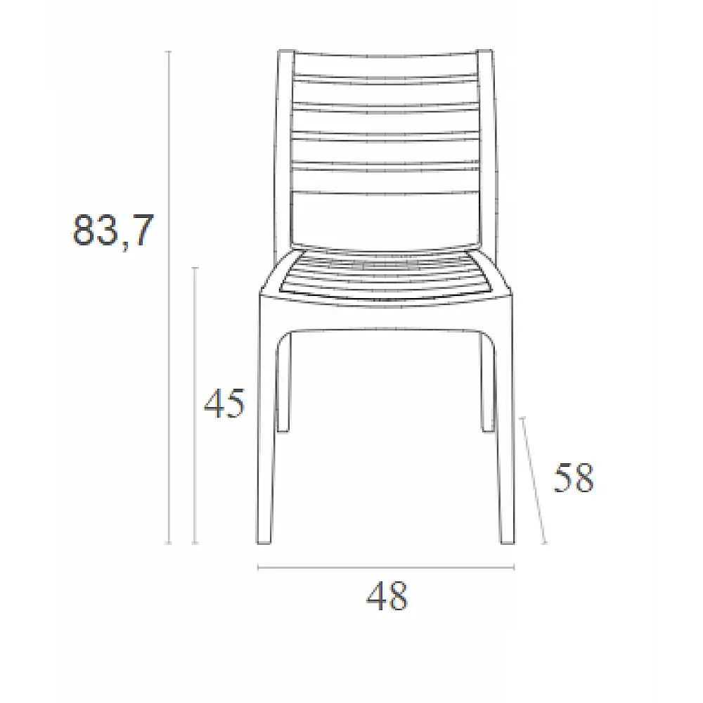 ARES ΚΑΡΕΚΛΑ WHITE ΠΟΛ/ΝΙΟΥ 48Χ58Χ83.7εκ.