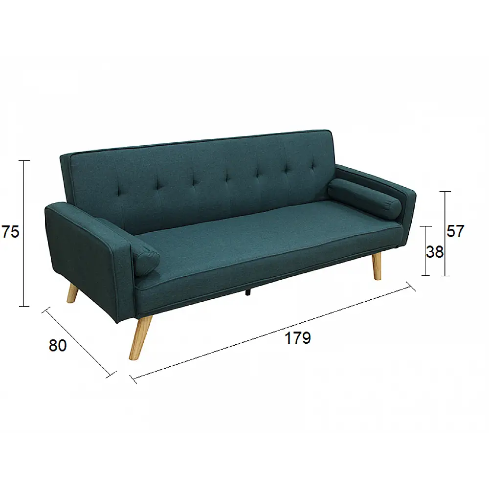 RONY GREEN ΥΦΑΣΜΑ ΚΑΝΑΠΕΣ-ΚΡΕΒΑΤΙ 179X80X75εκ.