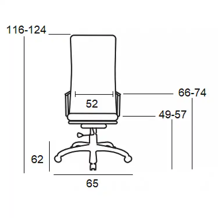 A7100 ΜΑΥΡO MESH ΠΟΛΥΘΡΟΝΑ ΓΡΑΦΕΙΟΥ 65X62X49-116/57-124εκ.