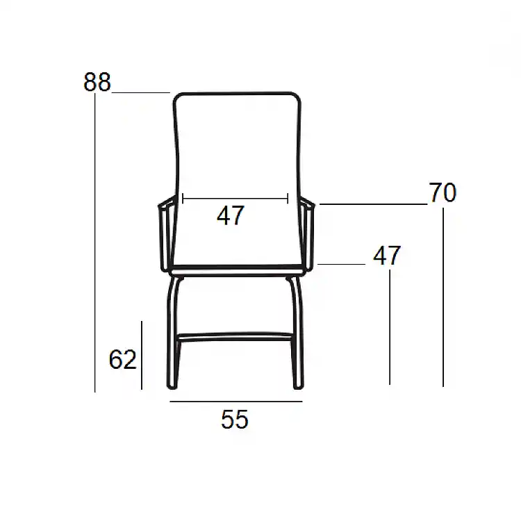 Πολυθρόνα Αναμονής 2τμχ A8250 Μαύρο Ρu 55X62X47-88εκ.
