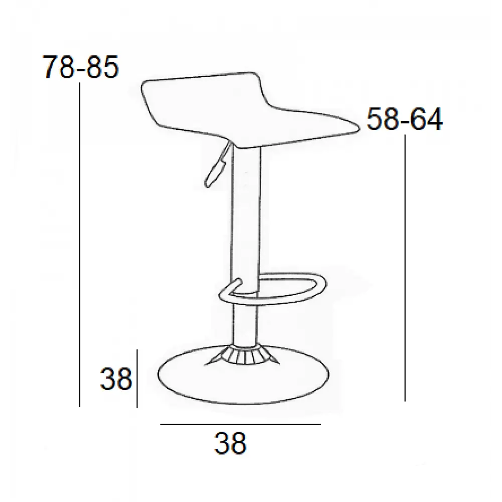 Σκαμπό Μπάρ 2τμχ Bar3 Μαύρο Pvc 38x38x85εκ. Σκαμπό Μπάρ 2τμχ Bar3 Μαύρο Pvc 38x38x85εκ.