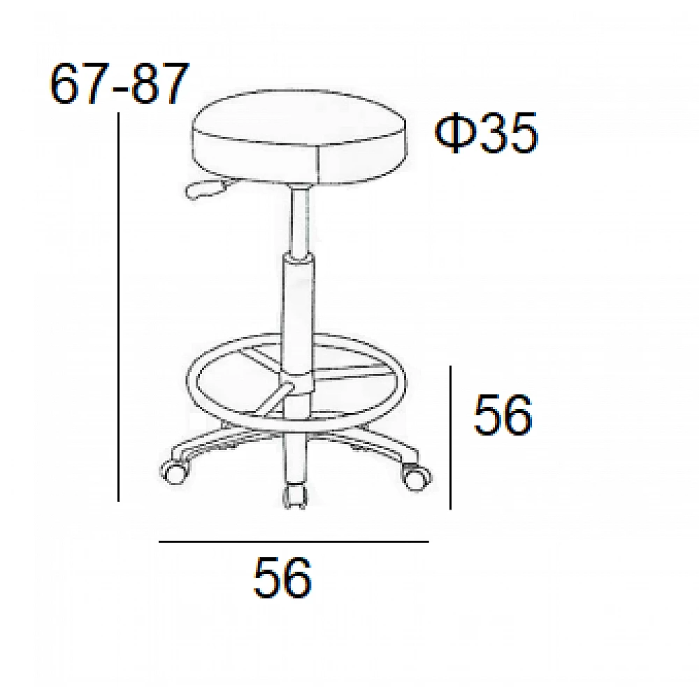 Σκαμπό Μπάρ 2τμχ ST100 Λευκό Pu 56x56x87εκ.