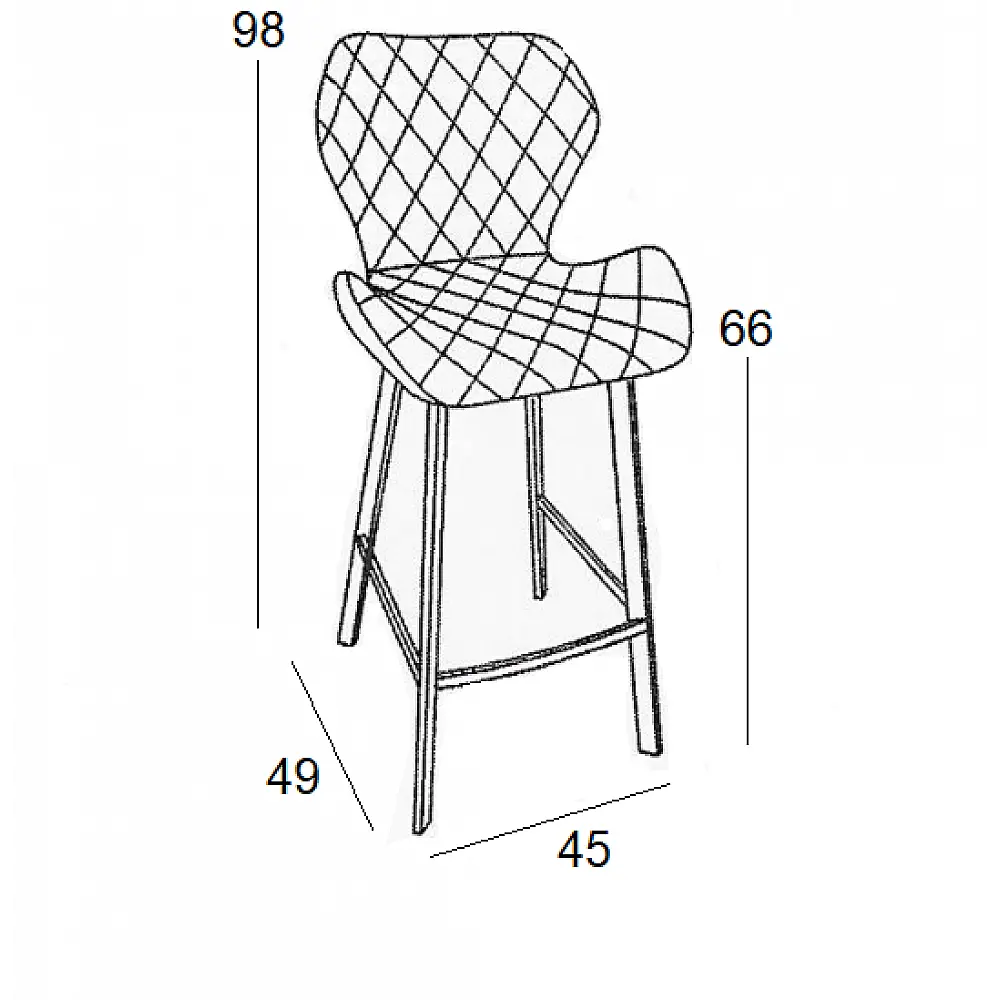 Σκαμπό Μπάρ 2τμχ Martin 66εκ. Γκρί Ύφασμα 45x49x66-98εκ. Σκαμπό Μπάρ 2τμχ Martin 66εκ. Γκρί Ύφασμα 45x49x66-98εκ.