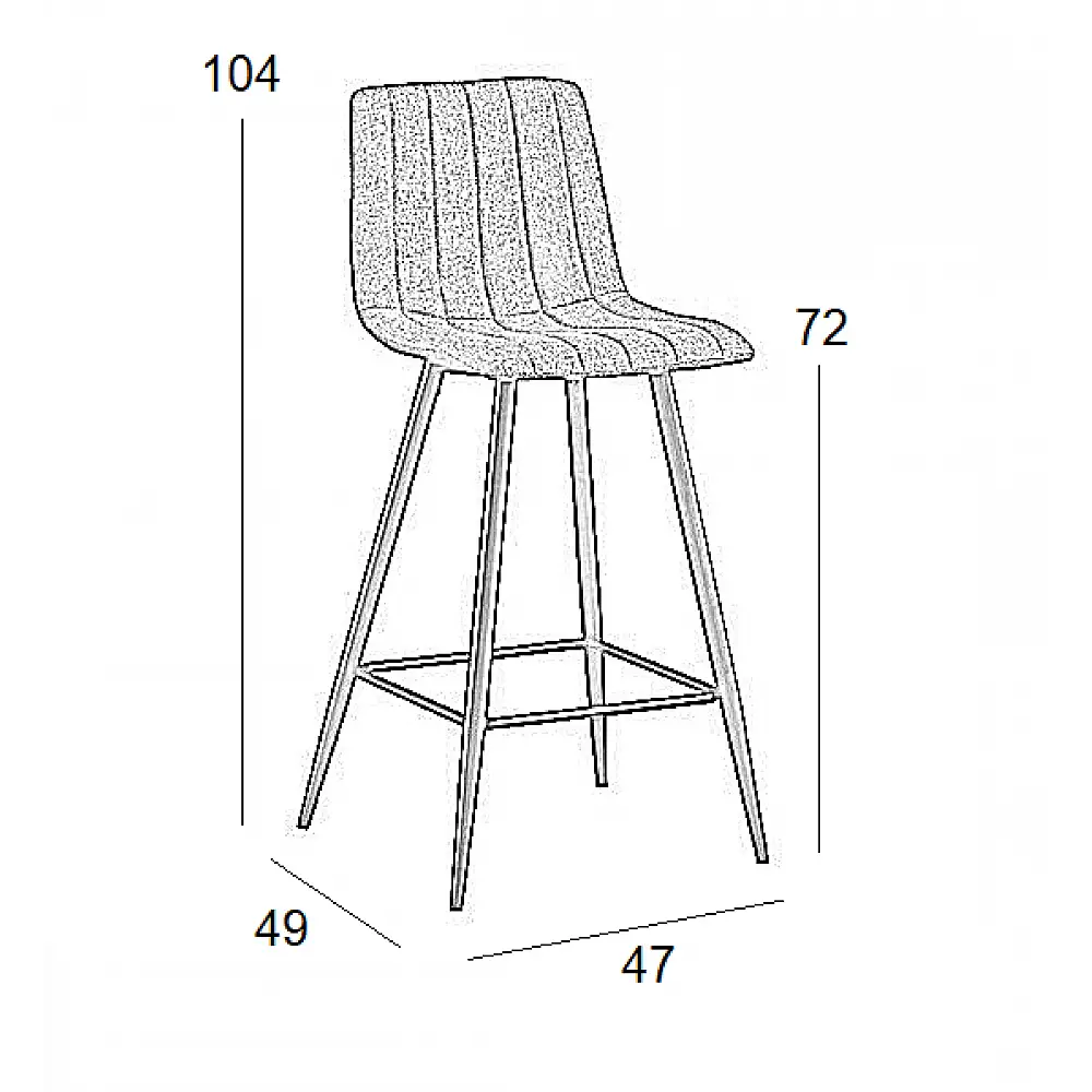 NERO ΓΚΡΙ ΥΦΑΣΜΑ(Σ4)72εκ. ΣΚΑΜΠΟ ΜΕΤΑΛΛΙΚΟ 47X49X72-104εκ.