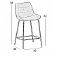 Σκαμπό Μπάρ 4τμχ Ermina Grey Ύφασμα 49x49x62-94εκ. Σκαμπό Μπάρ 4τμχ Ermina Grey Ύφασμα 49x49x62-94εκ.