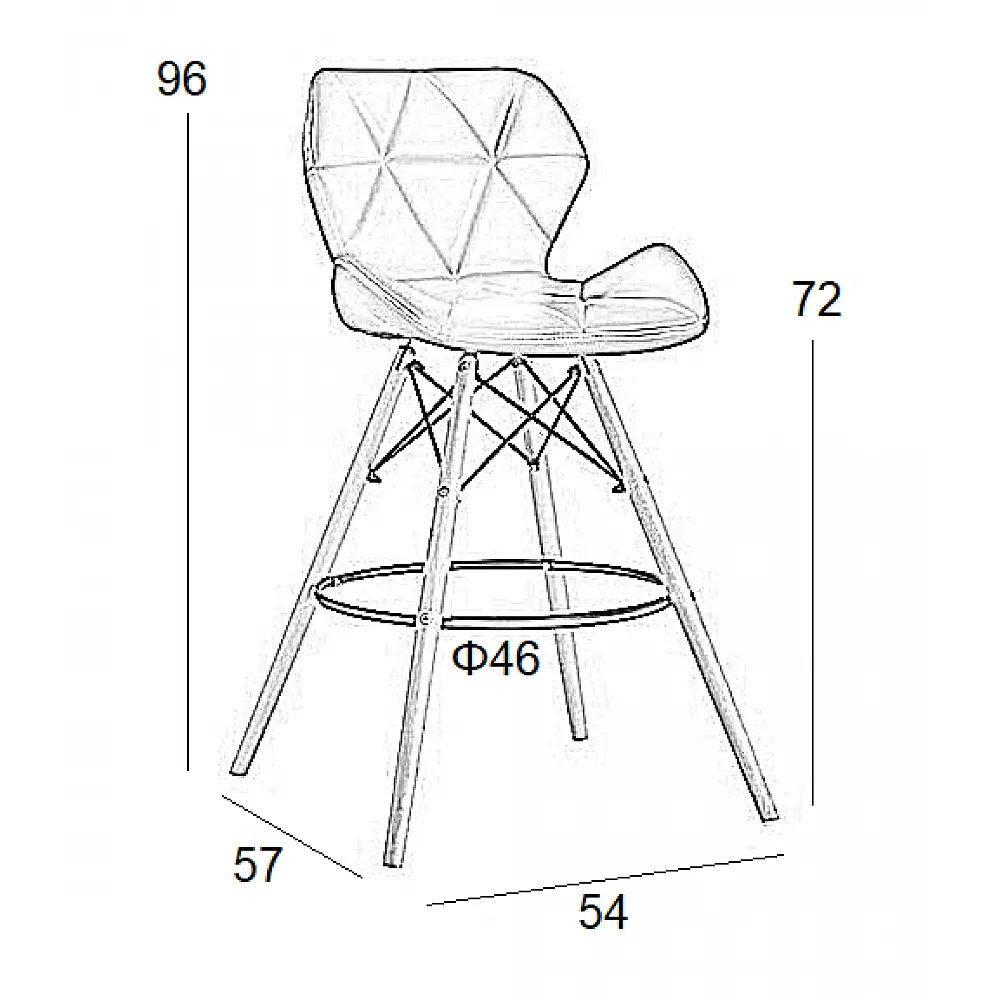 Σκαμπό Μπάρ Ξύλινο 2τμχ Margo Μαύρο PU 54x57x96εκ. Σκαμπό Μπάρ Ξύλινο 2τμχ Margo Μαύρο PU 54x57x96εκ.