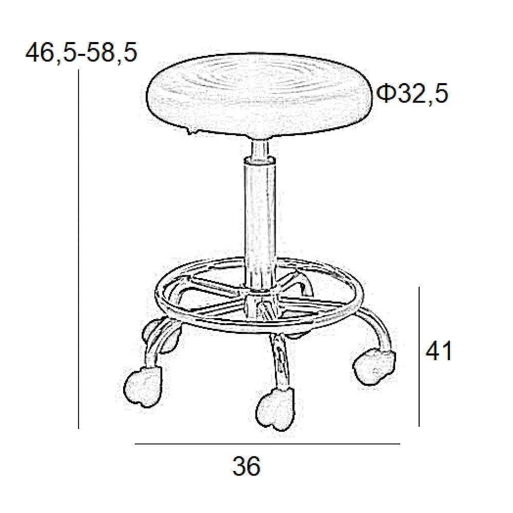 Σκαμπό Μπάρ 2τμχ Bar70 Λευκό Pu 36x41x58.5εκ.