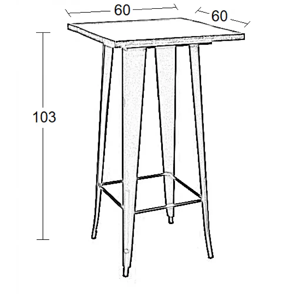 TEXAS ΜΠΑΡ ΜΑΥΡΟ ΜΑΤ ΤΡΑΠ. 60Χ60Χ103εκ.