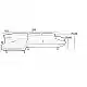 CORNER GREY ΥΦΑΣΜΑ ΚΑΝΑΠΕΣ ΔΕΞΙΑ ΓΩΝΙΑ 250X153X80εκ.