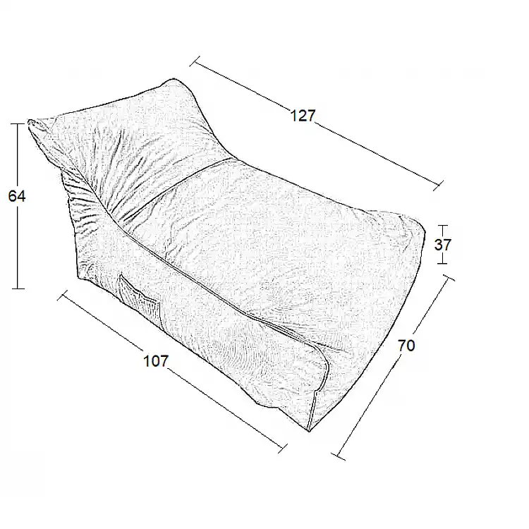 DEREK ΠΟΥΦ GREY ΥΦΑΣΜΑ 70X107X64εκ.