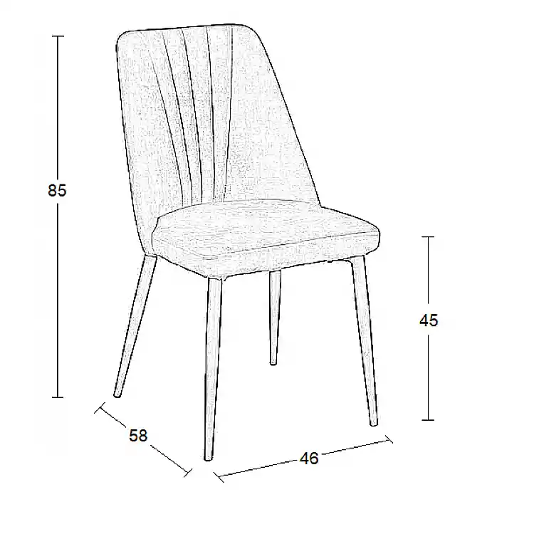 OLIVIA BEIGE VELVET ΥΦΑΣΜΑ ΚΑΡΕΚΛΑ ΜΕΤΑΛΛΙΚΗ 46(59)X58X85εκ.