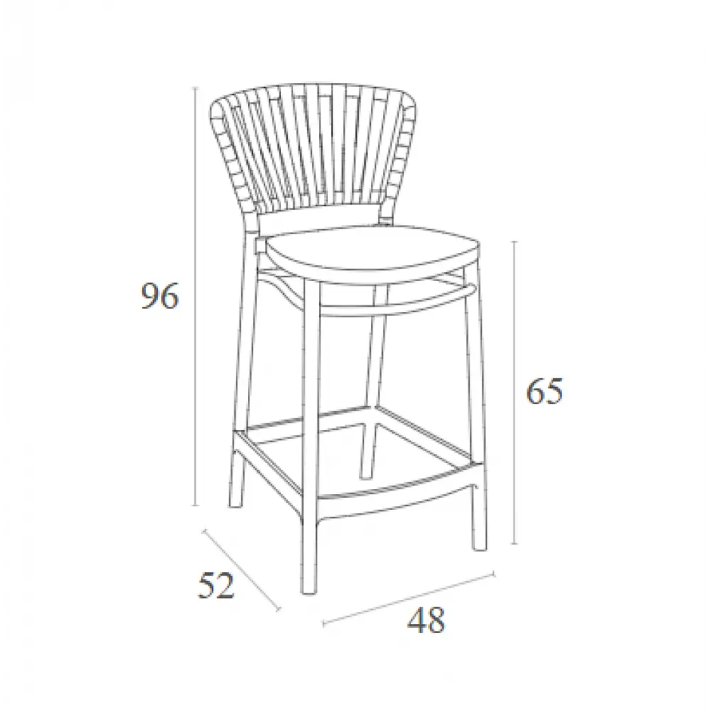 PORTOFINO 65εκ. ΣΚΑΜΠΟ WHITE ΠΟΛ/ΝΙΟΥ 48X52X96εκ.