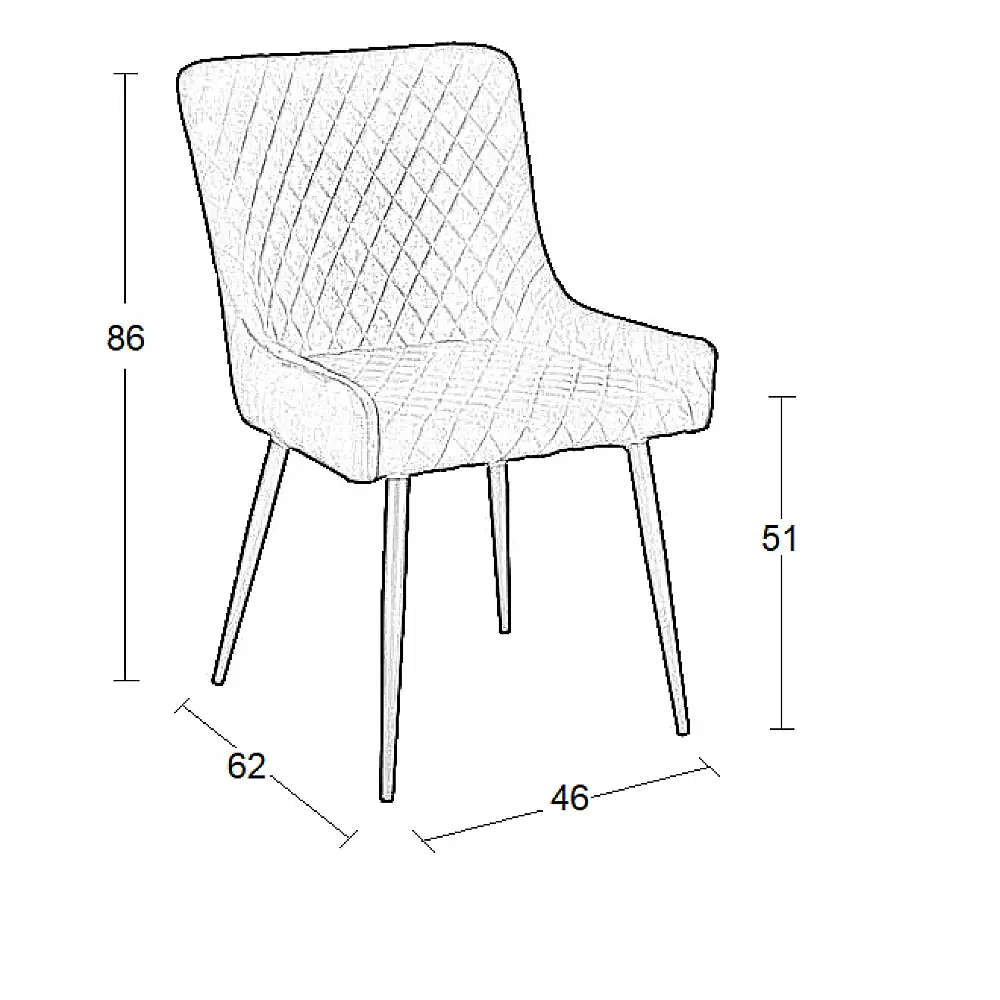 VANESA GREY VELVET ΥΦΑΣΜΑ ΚΑΡΕΚΛΑ ΜΕΤΑΛΛΙΚΗ 46X62X86εκ.