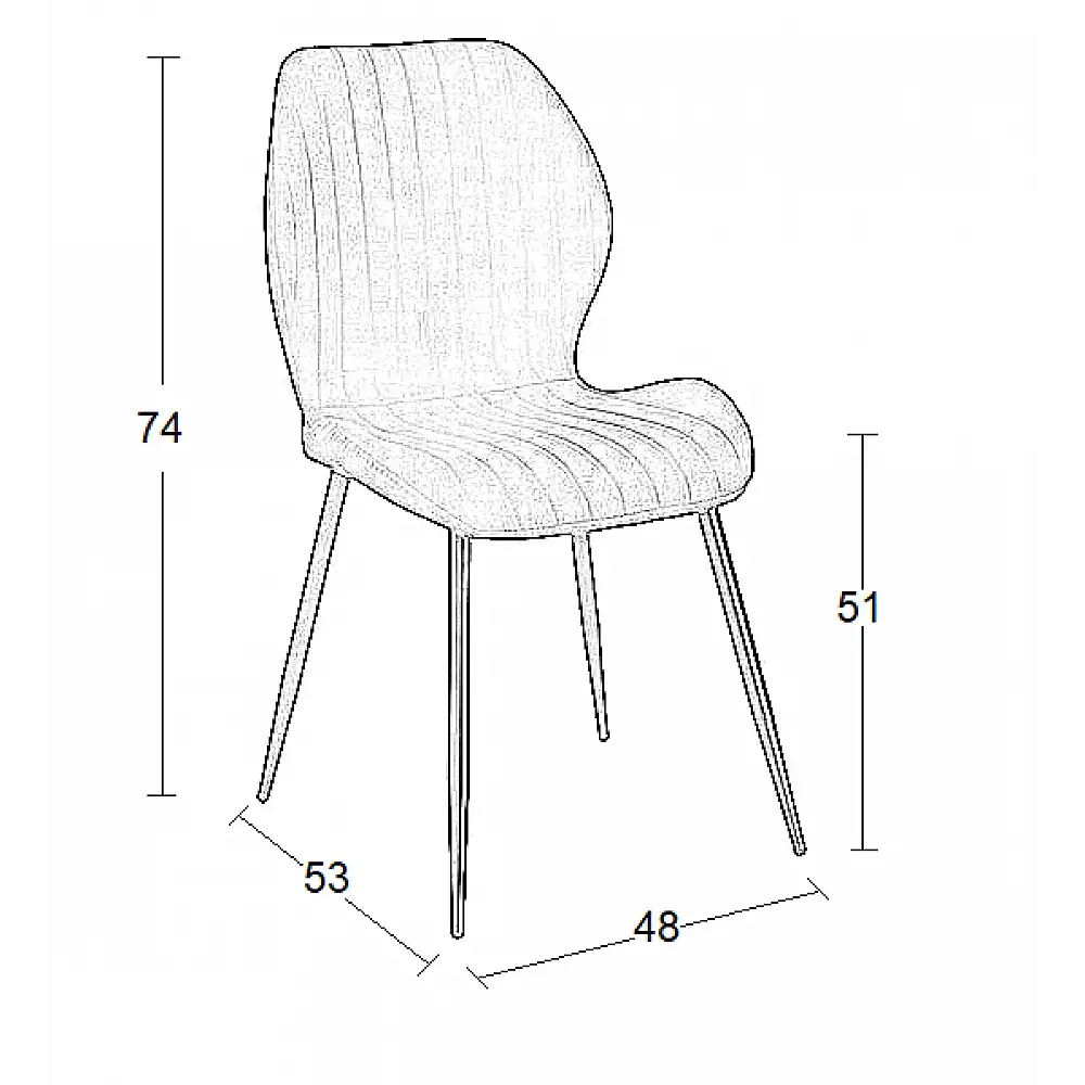 DYLAN GREY ΥΦΑΣΜΑ ΚΑΡΕΚΛΑ ΜΕΤΑΛΛΙΚΗ 48X53X74εκ.