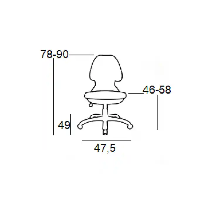 A1700-W ΛΕΥΚΟ/ΡΟΖ ΥΦΑΣΜΑ ΚΑΡΕΚΛΑ ΓΡΑΦΕΙΟΥ 47.5X49X46-78/58-90εκ.