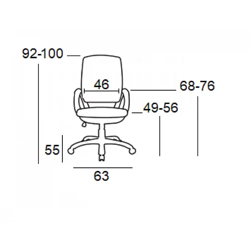 A1150-W ΛΕΥΚΟ/ΓΚΡΙ ΥΦΑΣΜΑ ΠΟΛΥΘΡΟΝΑ ΓΡΑΦΕΙΟΥ 63Χ55Χ49-92/56-100εκ.