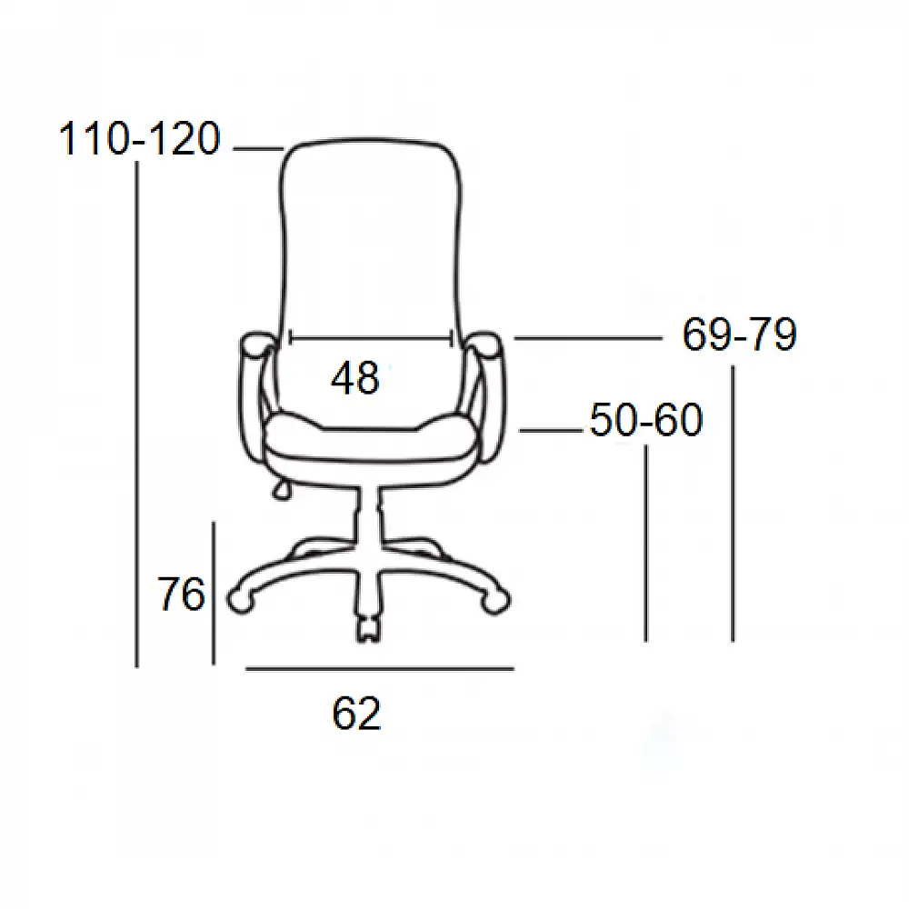 A9947 ΜΑΥΡO PU ΠΟΛΥΘΡΟΝΑ ΓΡΑΦΕΙΟΥ 62X76X50-110/60-120εκ.