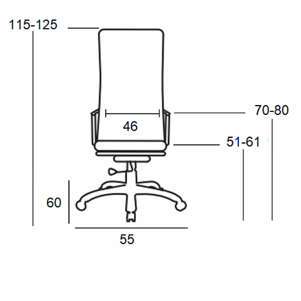 A9944 ΛΕΥΚΟ PU ΠΟΛΥΘΡΟΝΑ ΓΡΑΦΕΙΟΥ 55X60X51-115/61-125εκ.