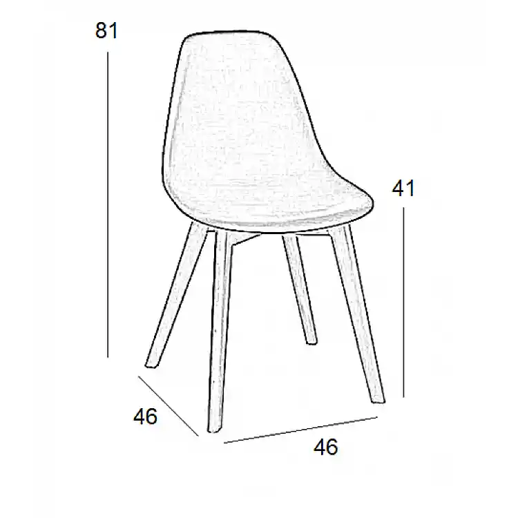 LOFT PLUS ΚΑΡΕΚΛΑ ΜΑΥΡΗ(Σ4)ΡΡ 46Χ46Χ41-81εκ.