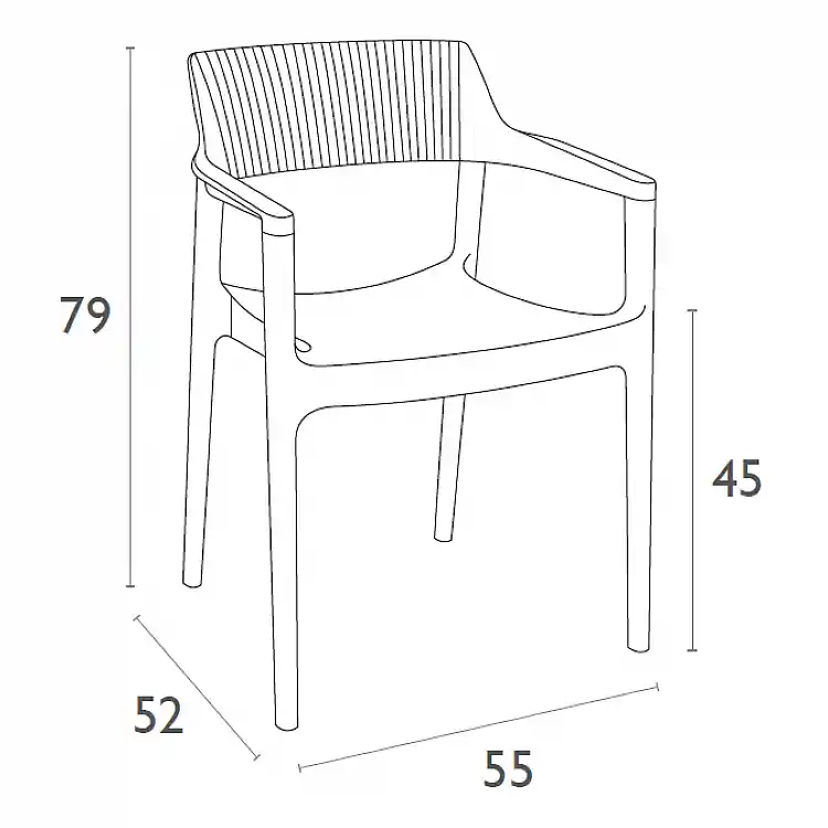 TULUM TAUPE ΠΟΛΥΘΡΟΝΑ ΠΟΛ/ΝΙΟΥ 55X52X79εκ.