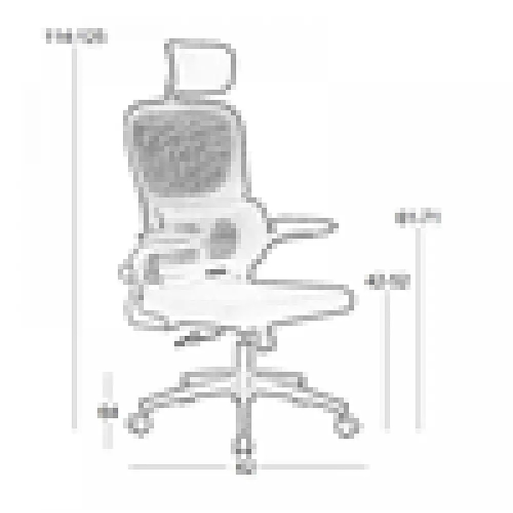 A9935 WHITE/GREY MESH ΚΑΡΕΚΛΑ ΓΡΑΦΕΙΟΥ 62Χ64Χ42-114/52-125εκ.