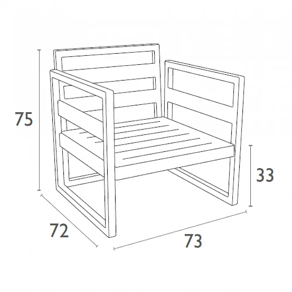 MYKONOS ΠΟΛΥΘΡΟΝΑ TAUPE ΜΕ ΜΑΞ. 73X72X75εκ. ΠΟΛ/ΝΙΟΥ