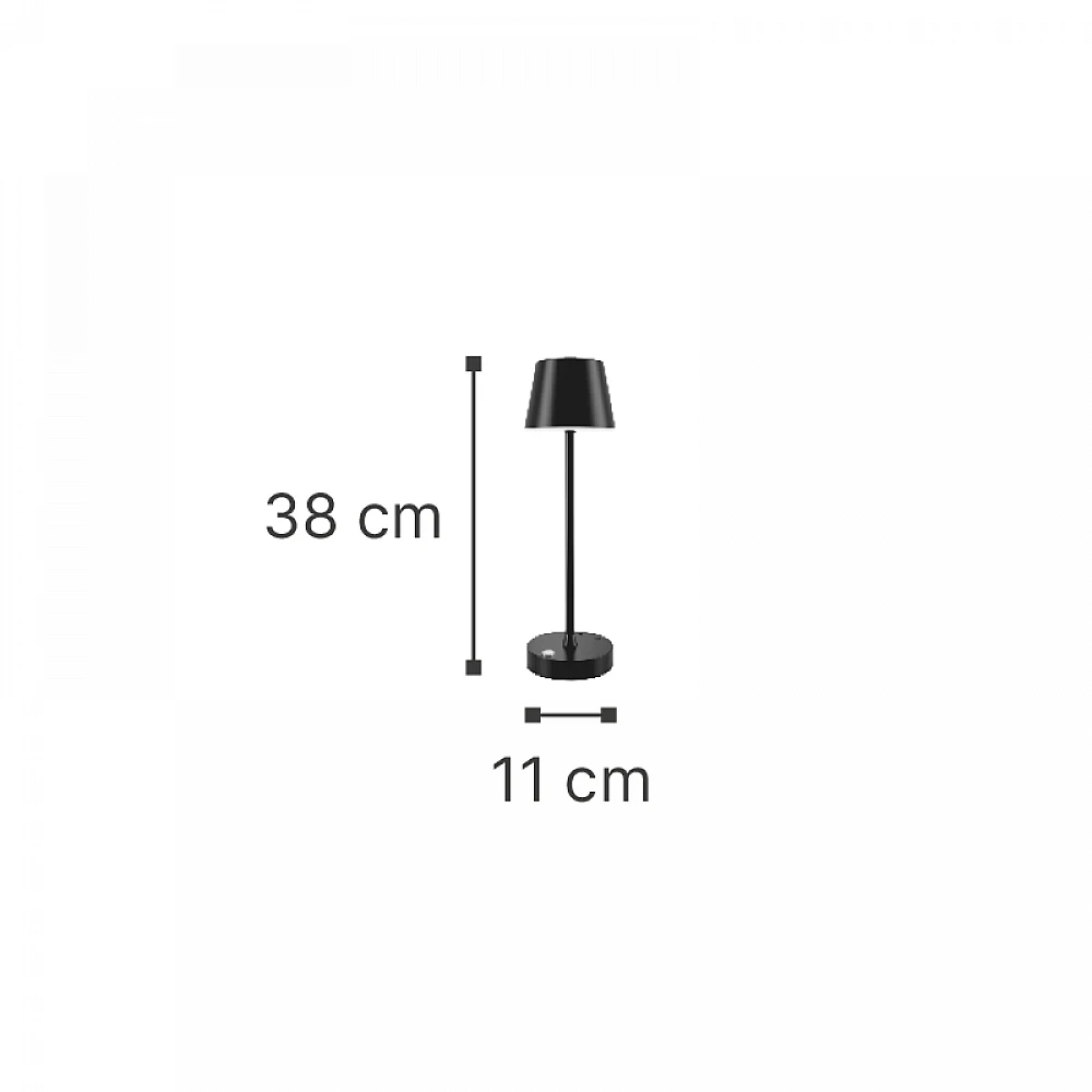 it-Lighting Tahoe Rechargeable LED 2W 3CCT Touch Table Lamp White D:38cmx11cm (80100220)